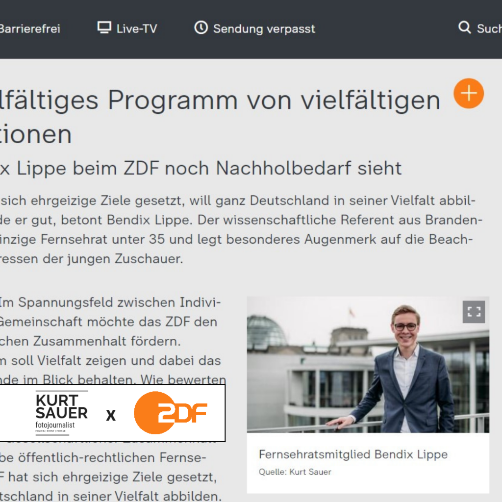 Bendix Lippe in ZDF.de (Foto: Kurt Sauer)