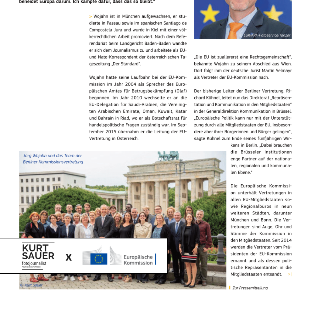 Ausschnitte aus den EU-Nachrichten (Magazin) mit Bildern vom Team der Vertretung der EU-Kommission in Deutschland (Foto: Kurt Sauer)